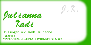 julianna kadi business card